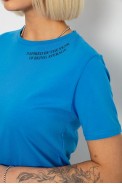 Футболка женская с принтом, цвет джинс, 244R1035-5 - фото № 4
