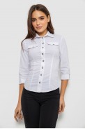 Рубашка женская однотонная  -уценка, цвет белый, 230R068-3-U-7 оптом - фото № 0