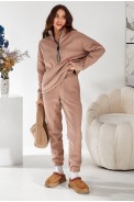 Спортивний костюм жіночий на флісі, колір бежевий, 257R90 - фото № 4