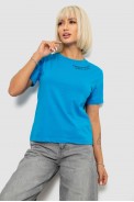 Футболка женская с принтом, цвет голубой, 244R1035-5 - фото № 0