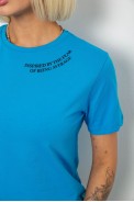 Футболка женская с принтом, цвет голубой, 244R1035-5 - фото № 4