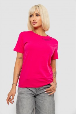 Футболка женская с принтом, цвет малиновый, 244R1035-5