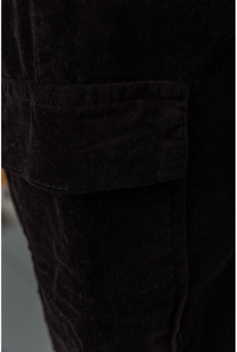 Купить Штаны женские вельвет, цвет черный, 164R259 - Фото №5