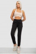 Спортивные штаны женские на флисе, цвет черный, 214R121 - фото № 1