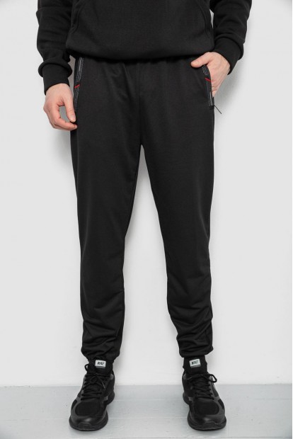 Спортивные штаны мужские, цвет черный, 244R429