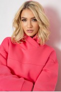 Спортивний костюм жіночий на флісі  -уцінка, колір рожевий, 247R10765-U-34 - фото № 4