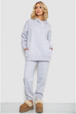 Спортивний костюм жіночий на флісі  -уцінка, колір світло-сірий, 247R1057-U