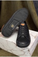 Кеди чоловічі демісезонні, колір чорно-помаранчевий, 248RR146 оптом - фото № 4