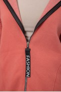 Спортивный костюм женский на флисе, цвет коралловый, 247R1058-5 - фото № 4