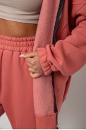 Спортивный костюм женский на флисе, цвет коралловый, 247R1058-5 - фото № 5