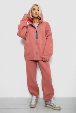 Спортивный костюм женский на флисе, цвет пудровый, 247R1058-5