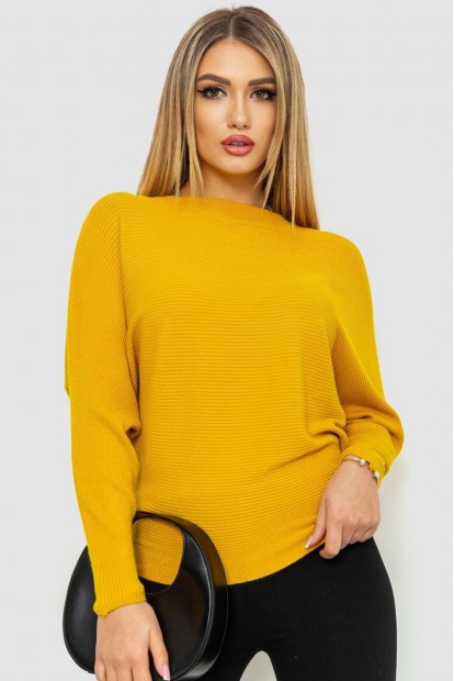 Кофта жіноча однотонна  -уцінка, колір гірчичний, 244R2034-U-17