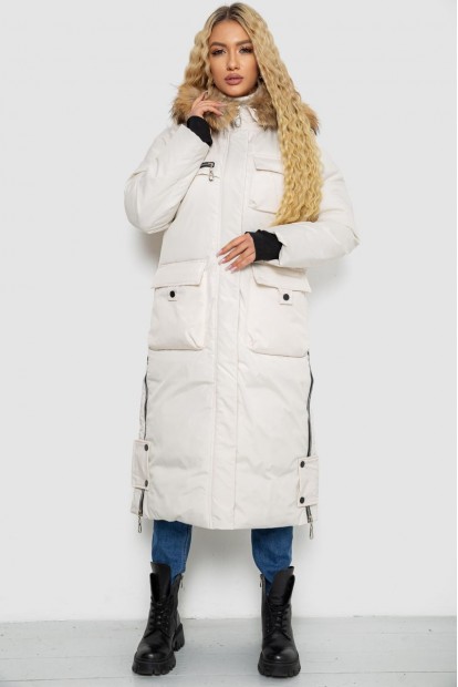 Куртка жіноча зимова  -уцінка, колір молочний, 243R8366-U-1