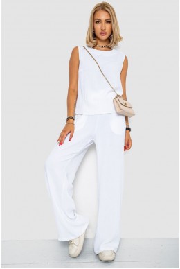 Костюм жіночий жатка  -уцінка, колір молочний, 102R1103-U-1