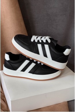 Кеди жіночі замша, колір біло-чорний, 248RJH500-6