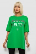 Футболка женская с принтом, цвет зеленый, 244R1039 - фото № 0