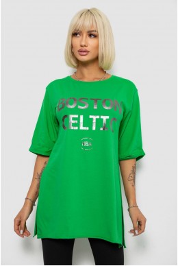 Футболка женская с принтом, цвет зеленый, 244R1039