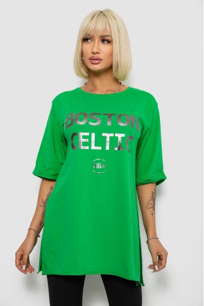 Футболка женская с принтом, цвет зеленый, 244R1039