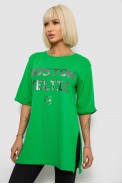 Футболка женская с принтом, цвет зеленый, 244R1039 - фото № 2