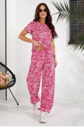 Костюм женский повседневный с принтом, цвет розовый, 257R815-1 - фото № 3