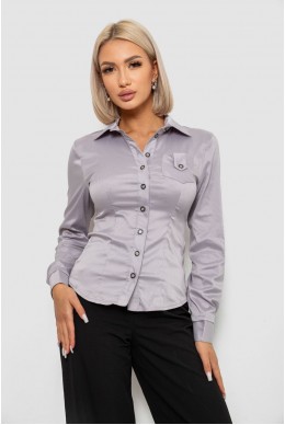 Рубашка классическая в полоску, цвет серый, 230R644-2