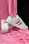 Кроссовки женские демисезонные, цвет бело-розовый, 248RHB640 оптом - фото № 0