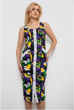 Сарафан женский с принтом, цвет фиолетовый, 230R029