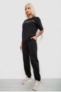Костюм женский повседневный однотонный, цвет черный, 221R101 - фото № 2