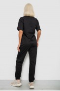 Костюм женский повседневный однотонный, цвет черный, 221R101 - фото № 3
