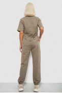 Костюм женский повседневный однотонный, цвет хаки, 221R101 - фото № 3