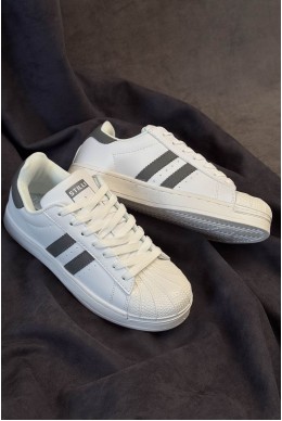 Кроссовки женские демисезонные, цвет бело-серый, 248RHB640