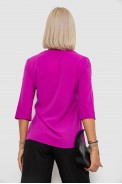 Блуза класична з принтом, колір фуксія, 230R191-1 - фото № 3