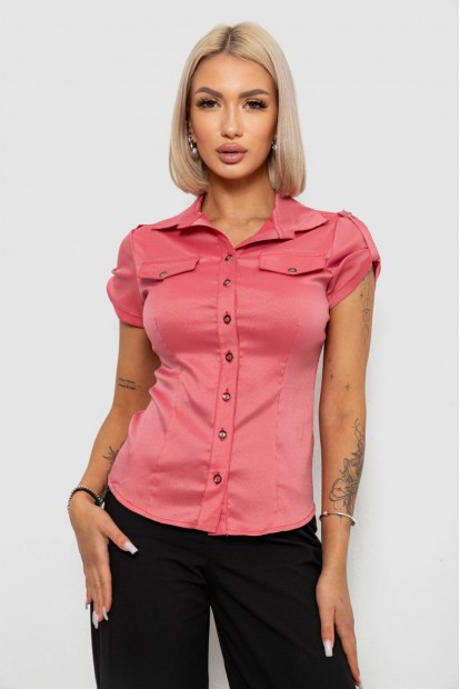 Рубашка классическая в полоску, цвет коралловый, 230R667