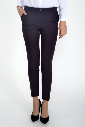 Офисные женские брюки  фиолетового цвета  115R48-26