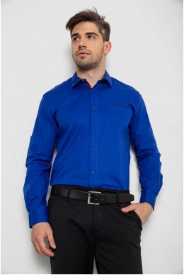 Рубашка мужская, цвет электрик, 214R7094