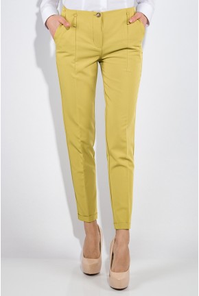 Классические женские брюки горчичного цвета 115R48-26