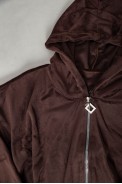 Спортивный костюм женский велюровый на молнии  -уценка, цвет шоколадный, 177R065-U - фото № 5