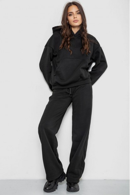 Спортивный костюм женский на флисе  -уценка, цвет черный, 241R2001-2-U-3