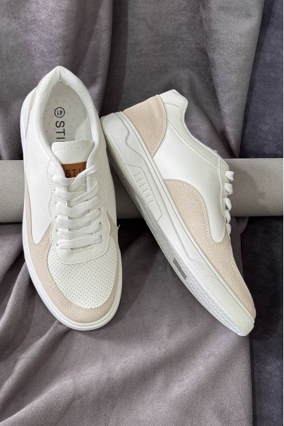 Кеды мужские, цвет бело-бежевый, 248RR128-8R