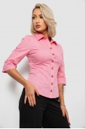 Сорочка жіноча однотонна  -уцінка, колір рожевий, 230R068-15-U-12 оптом - фото № 2