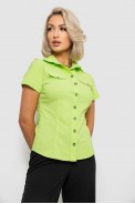 Сорочка жіноча однотонна  -уцінка, колір салатовий, 230R068-11-U-85 оптом - фото № 2