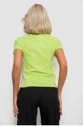 Рубашка женская однотонная  -уценка, цвет салатовый, 230R068-11-U-88 - фото № 3