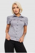Рубашка женская однотонная  -уценка, цвет серый, 230R068-15-U-13 - фото № 0