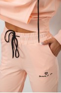 Спортивний костюм жіночий двонитка  -уцінка, колір персиковий, 214R1419-002-U-7 - фото № 4