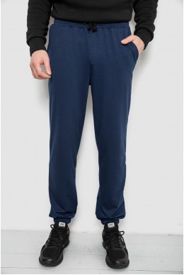 Спортивные штаны мужские двухнитка, цвет темно-синий, 241R8003