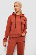 Спортивний костюм жіночий двонитка  -уцінка, колір теракотовий, 214R1419-004-U-7 - фото № 1