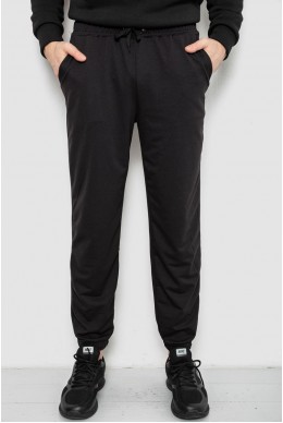 Спортивные штаны мужские двухнитка, цвет черный, 241R8003
