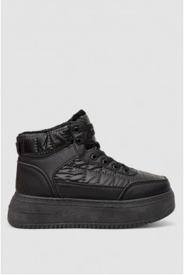 Кроссовки женские зимние на меху, цвет черный, 248RK03