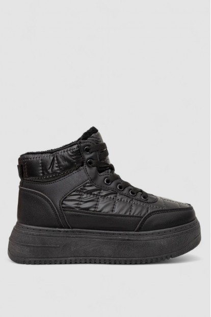 Кроссовки женские зимние на меху, цвет черный, 248RK03