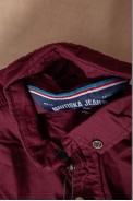Сорочка чоловіча однотонна з принтом  -уцінка, колір бордовий, 186R02-U-3 оптом - фото № 5